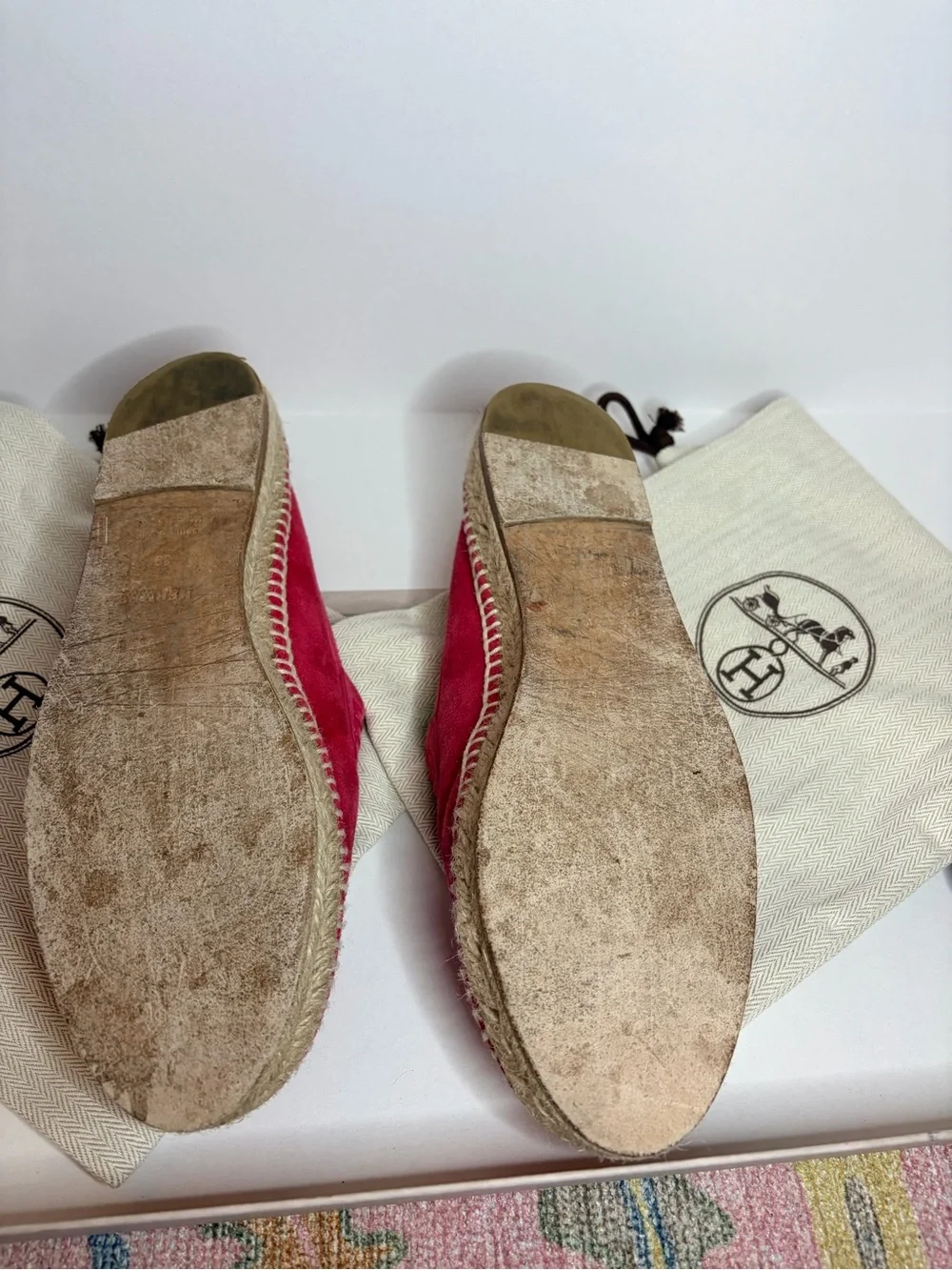 Women’s Red Suede Espadrille Loafers